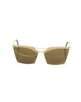 Frankie Morello Gold Metallic Women Sunglass