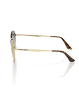 Frankie Morello Beige Metallic Women Sunglass