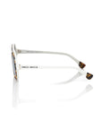 Frankie Morello White Acetate Women's Sunglass