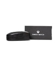 Frankie Morello Black Acetate Women Sunglass