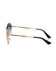 Frankie Morello Black Metallic Fiber Women Sunglasses