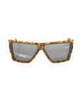 Frankie Morello Brown Acetate Women Sunglass