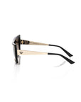 Frankie Morello Black Acetate Women's Sunglass