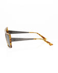 Frankie Morello Brown Acetate Women Sunglass