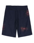 Comme Des Garcons Comme Des Garcons Paint splatter-detail shorts