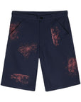 Comme Des Garcons Comme Des Garcons Paint splatter-detail shorts