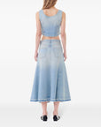 Ganni Ganni Flared denim skirt