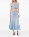 Ganni Ganni Flared denim skirt