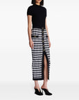 Balmain Balmain Diamond-intarsia knitted midi skirt