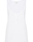 Saint Laurent Saint Laurent semi-sheer Henley Tank Top
