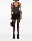 Saint Laurent Saint Laurent Henley-neck silk tank top