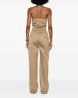 Saint Laurent Saint Laurent strapless belted cotton jumpsuit