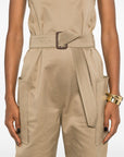 Saint Laurent Saint Laurent strapless belted cotton jumpsuit