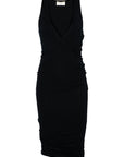 Saint Laurent Saint Laurent ruched V-neck mini dress