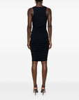 Saint Laurent Saint Laurent ruched V-neck mini dress
