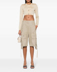 Versace Versace Barocco lurex cropped cardigan