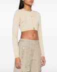 Versace Versace Barocco lurex cropped cardigan
