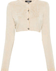 Versace Versace Barocco lurex cropped cardigan
