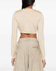 Versace Versace Barocco lurex cropped cardigan