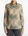 Etro Etro Patchwork-print poplin shirt
