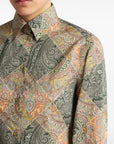 Etro Etro Patchwork-print poplin shirt