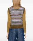 Ganni Ganni Striped v-neck vest