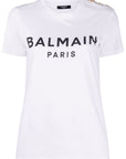 Balmain Balmain Logo Print Cotton T-shirt