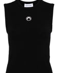 Marine Serre Marine Serre Crescent Moon-embroidered tank top