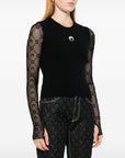 Marine Serre Marine Serre Crescent Moon-embroidered tank top