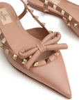Valentino Garavani Valentino Garavani Rockstud Bow Slingback Ballerina In Patent Leather