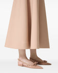 Valentino Garavani Valentino Garavani Rockstud Bow Slingback Ballerina In Patent Leather