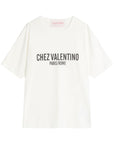 Valentino Valentino Cotton T-Shirt With Chez Valentino Print