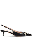 Valentino Garavani Valentino Garavani Bepointy 45mm Patent Leather and Kid Slingback Pumps