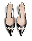 Valentino Garavani Valentino Garavani Bepointy 45mm Patent Leather and Kid Slingback Pumps