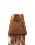 Valentino Garavani Valentino Garavani Nellcôte Suede Shoulder Bag With Fringes