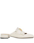 Valentino Garavani Valentino Garavani Vlogo Signature Calfskin Fringe Sabot Moccasin 25mm
