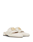 Valentino Garavani Valentino Garavani Vlogo Signature Calfskin Fringe Sabot Moccasin 25mm