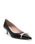 Valentino Garavani Valentino Garavani Bepointy Patent Leather and Kid Pumps 45mm