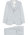 Brunello Cucinelli Brunello Cucinelli single-breasted linen suit
