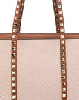 Valentino Garavani Valentino Garavani Rockstud canvas medium tote bag