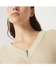 Brunello Cucinelli Brunello Cucinelli cotton english rib sweater with shiny detail