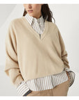 Brunello Cucinelli Brunello Cucinelli cotton english rib sweater with shiny detail