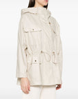 Fay Fay Linen and cotton blend parka coat
