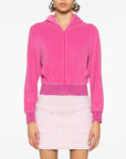 Balenciaga Balenciaga Rhinestone-logo zipped hoodie