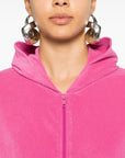 Balenciaga Balenciaga Rhinestone-logo zipped hoodie