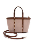 Valentino Garavani Valentino Garavani Rockstud canvas mini tote bag