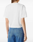 Versace Versace logo-embroidered T-shirt in white