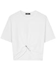 Versace Versace logo-embroidered T-shirt in white
