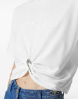 Versace Versace logo-embroidered T-shirt in white