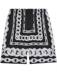 Versace Versace Medusa Chains Silk Shorts